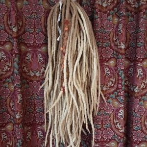 58 × 36" Natural Blonde Double Ended Wool Dreads